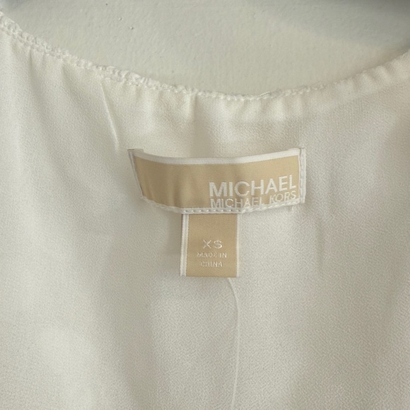 Michael Kors White Sheer Long Sleeve Blouse NWT Size:XS - Picture 2 of 3